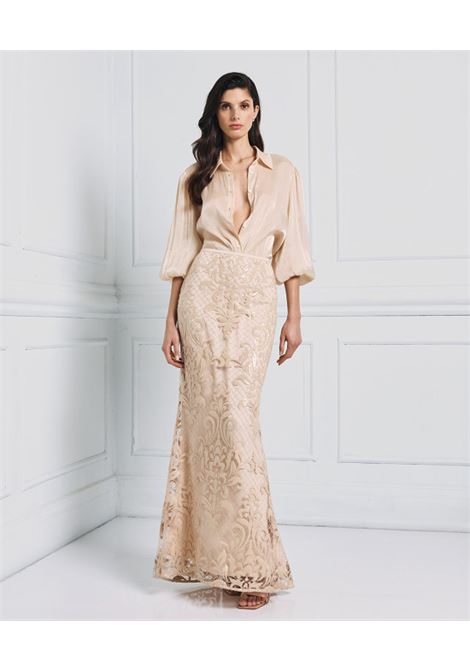 Gonna in rete con ricami ACCESS fashion | 53-6036-268POWDR